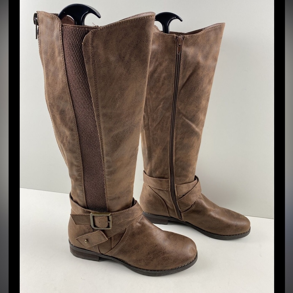 WOMEN’S SZ 6 BROWN KNEE HIGH BOOTS SIZE 6 nib BULLBOXER BOOTS